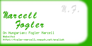 marcell fogler business card